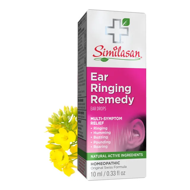 The box of Similasan ear drops sold for ringing, from the maker's photograph